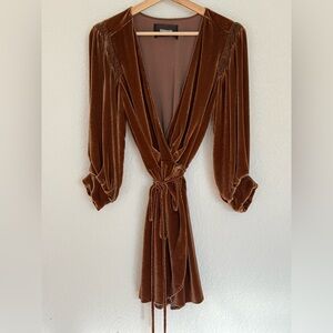 Reformation Wrap Dress With Tie Waist in Toffee (Anthropologie)